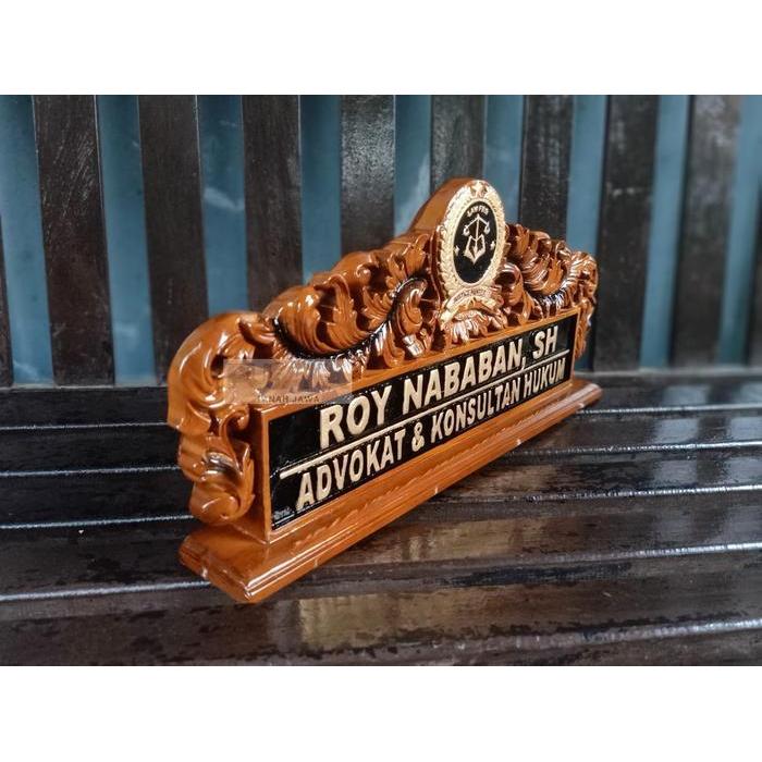 PAPAN NAMA / PAPAN NAMA MEJA UKIR / PAPAN NAMA KAYU UKIR / PAPAN NAMA MEJA KERJA / PAPAN NAMA JABATA