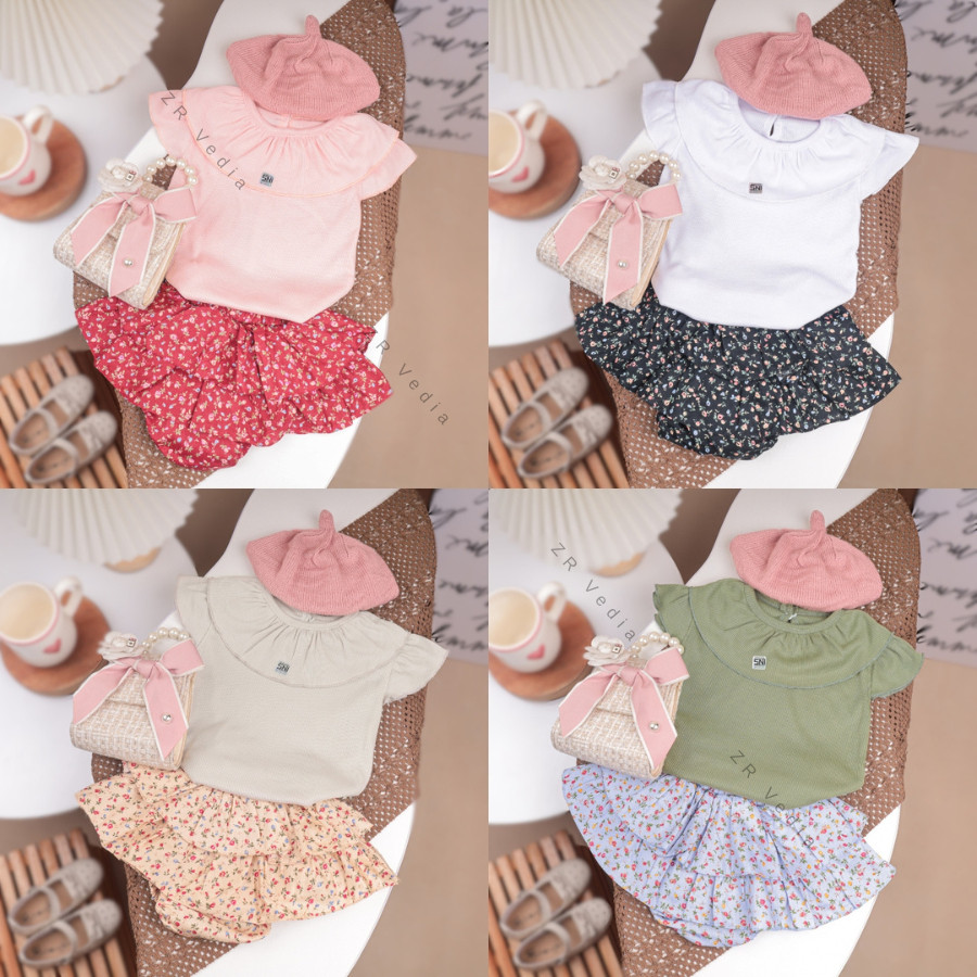 Setelan Baby Siena uk Bayi 6-24 Bulan / One Set Size Stelan Baju Set Bayi Perempuan Lucu Import Kore