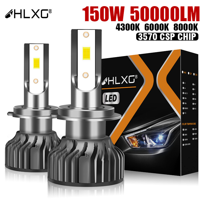 HLXG H7 LED canbus HB3 HB4 H1 H8 H11 H4 9005 9006 HIR2 Mini Car Led Lights Auto Headlamp CSP ips Car