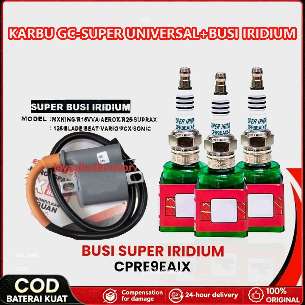 koil coil KARBU GC-SUPER universal+busi iridium koil motor karburator BUSI RACING IRIDIUM ORIGINAL  