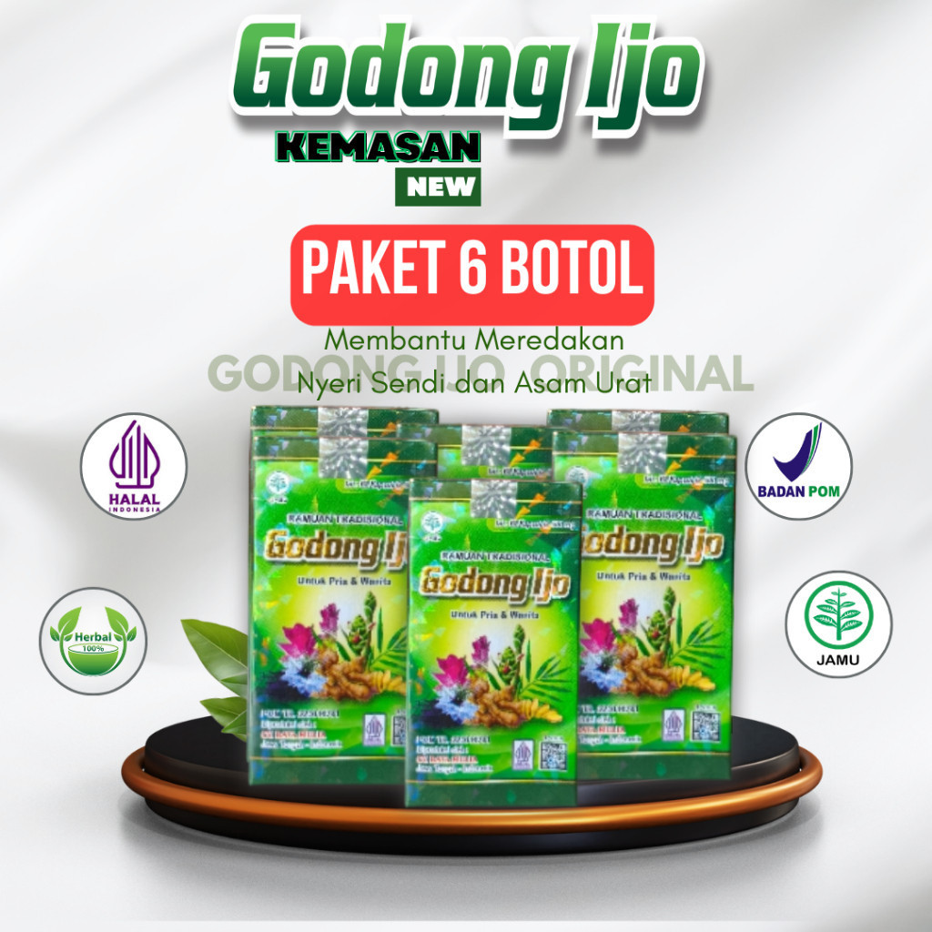 Mega Sale ~ GODONG IJO AMANAH DAN TERPERCAYA  ASLI GODONG IJO KAPSUL Obat Saraf Kejepit Herbal Jamu 
