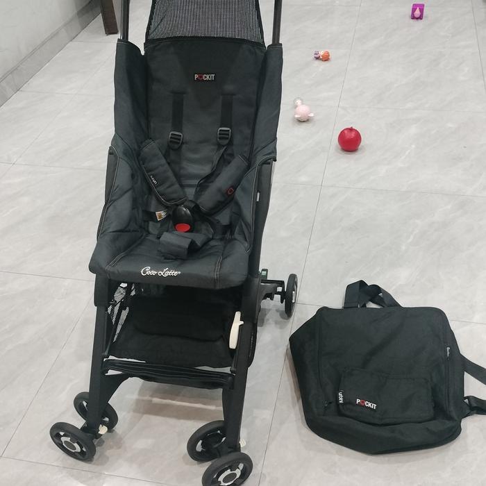 stroller pockit like new preloved - gen 7 denim
