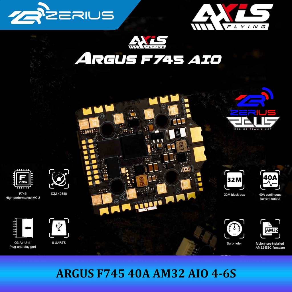 AxisFlying ARGUS F745 40A AM32 AIO 20x20 4-6S FC ESC