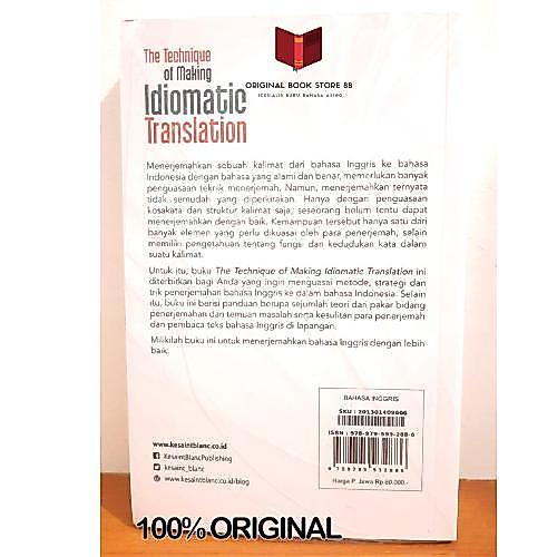 Malilndo - Buku Bahasa Inggris The Technique Of Making Idiomatic Translation
