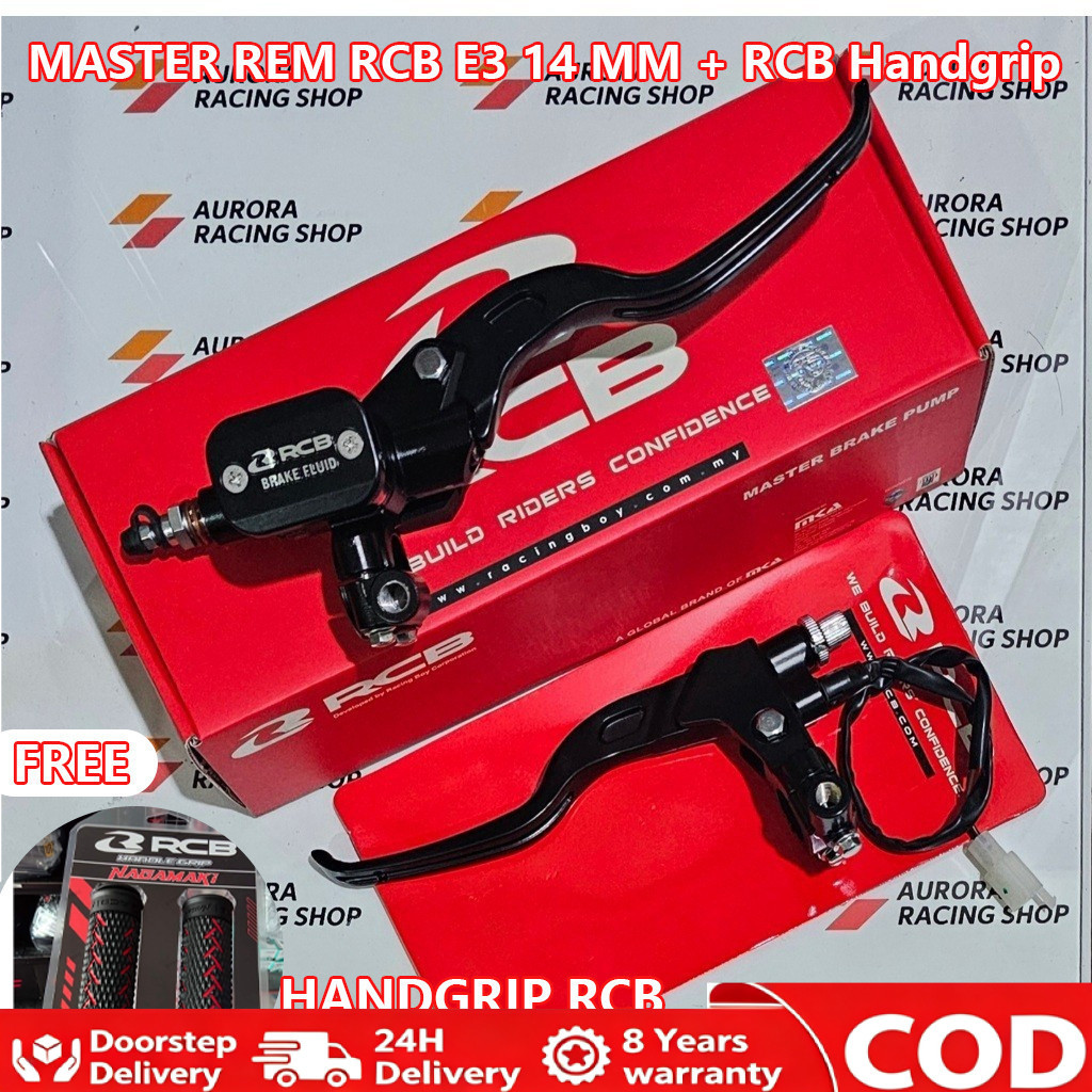 MASTER REM RCB E3 14 MM + RCB Handgrip & HANDLE RCB E2 REM / KOPLING ORIGINAL BLACK / SILVER