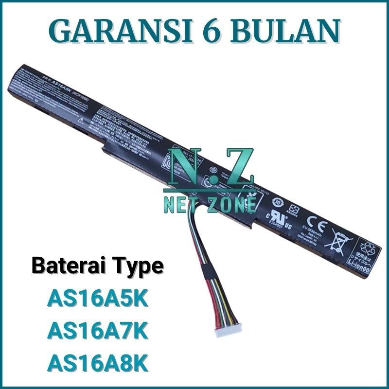 Baterai Acer Aspire ES 14 ES1-432 ES1-432-CO85 C52R AS16A5K -NZONE
