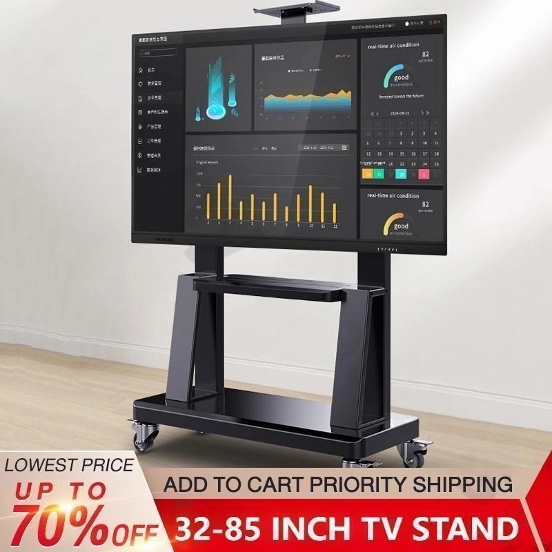 Bergerak Bracket Standing tv 32-85 Inch TV Berdiri Stand Universal Dapat Disesuaikan LED TV Stand Tr
