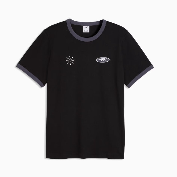 PUMA Baju Casual / Kasual Pria FUTURE.PUMA.ARCHIVE Ringer Tee Puma Black - 636717 01