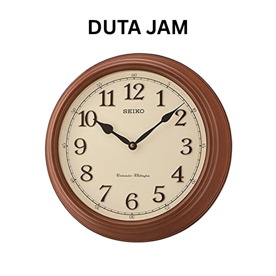 JAM DINDING SEIKO QXD 214B QXD214B ANALOG BEIGE DIAL BROWN CASE