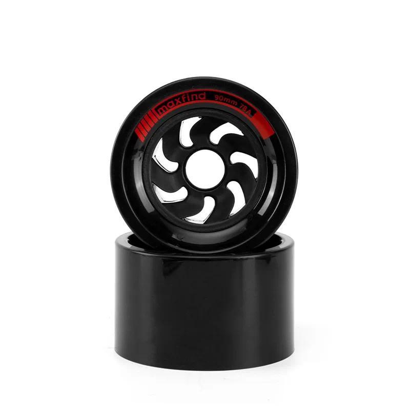 Roda Skateboard PU 90mm, Aksesoris Skateboard Listrik, Roda Skateboard 4 Roda untuk Longboard & Off-