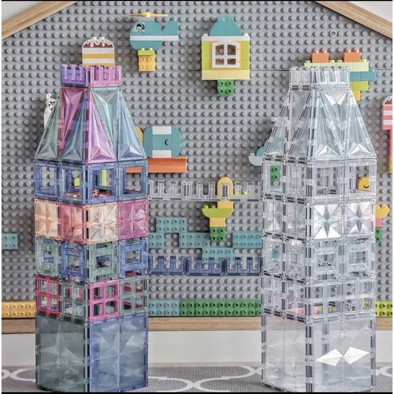 MNTL Magnetic Tiles 120 Pcs Mainan Edukasi Anak