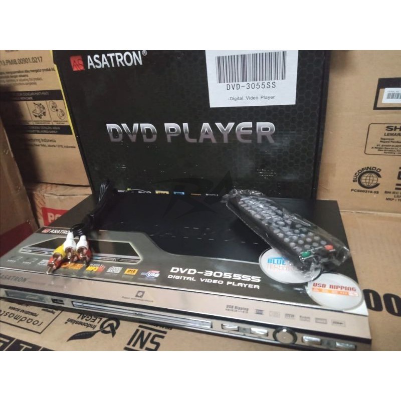 III DVD PLAYER ASATRON 3055 SS MPEG4 MP4 MP3 CD USB MUSIC VIDEO PHOTO GARANSI KARAOKE BAJAKAN MURAH 