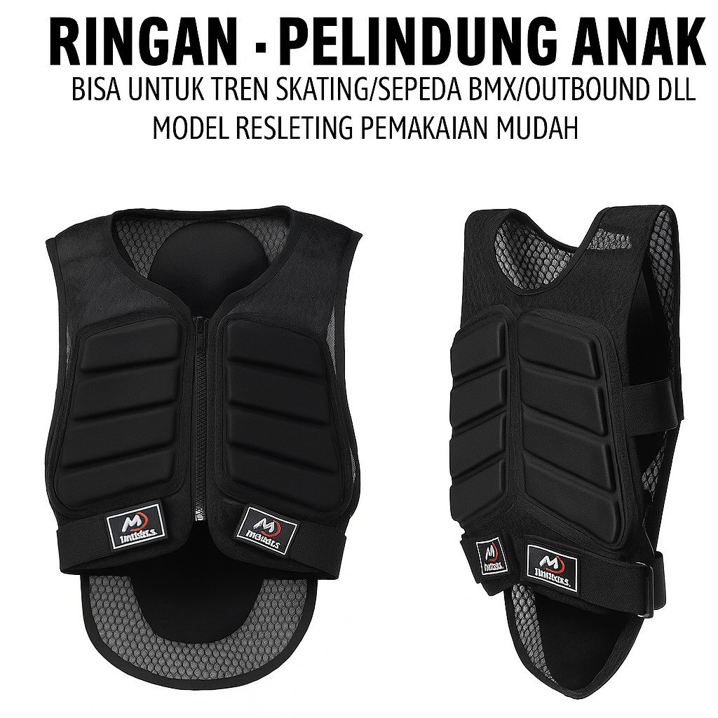 Foto Body Armor Chest Protector Protektor Pelindung Dada Badan Anak Pushbike BMX Downhill Balance Bike