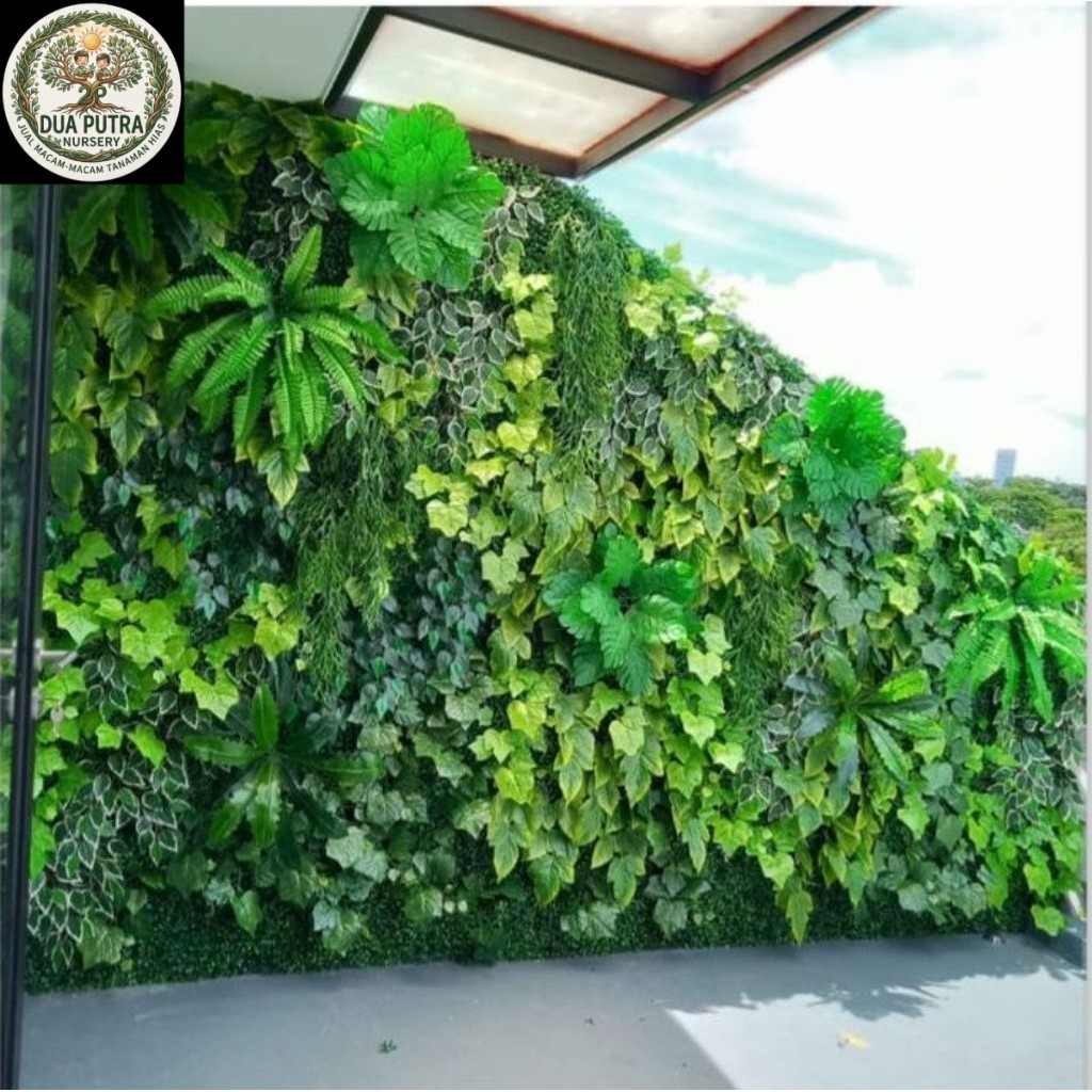 PROMO DEKORASI DINDING TANAMAN PALSU VERTICAL GARDEN SINTETIS