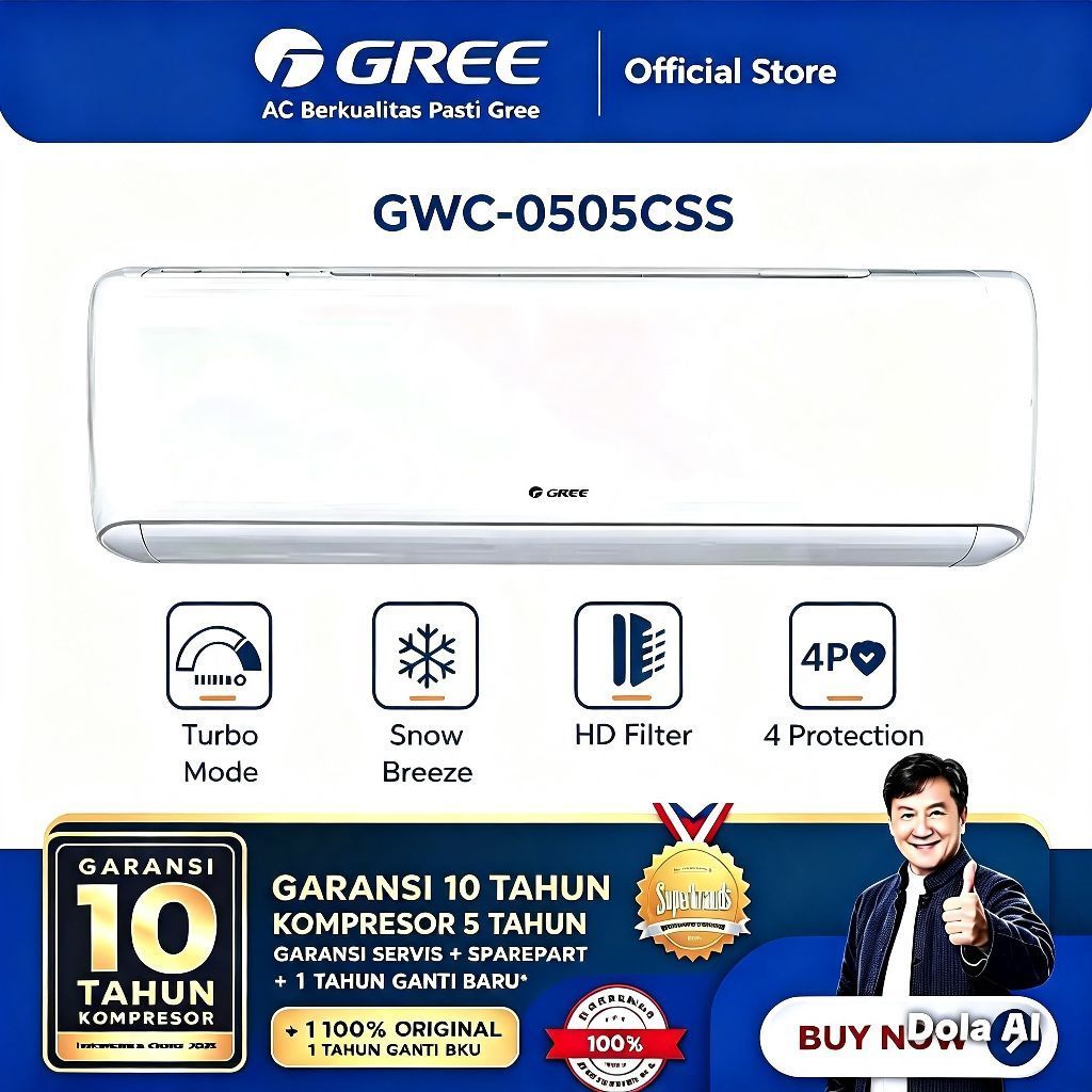 AC GREE INVERTER COMBO SPLIT S - 2 IN 1 SERIES GWC-0505CSS