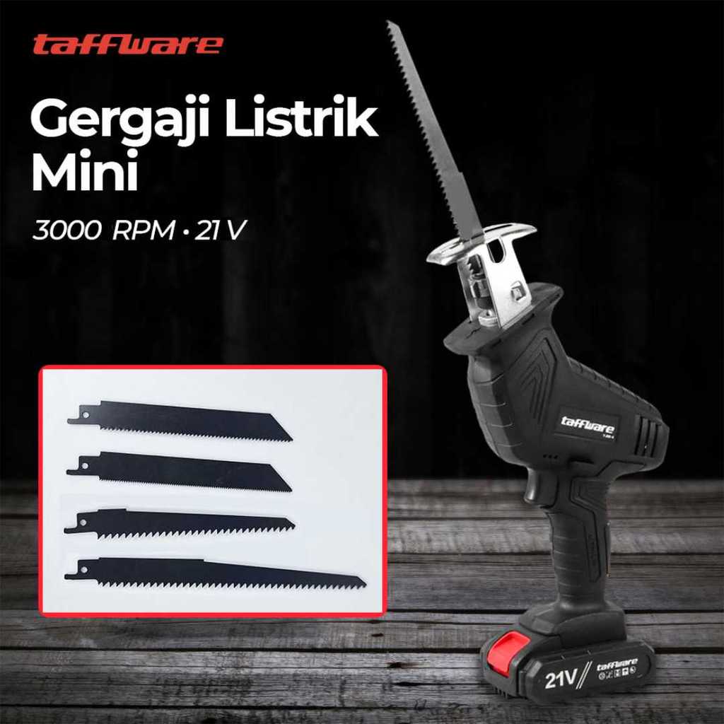 Taffware Gergaji Listrik Mini Cordless Saw 3000RPM 21V 799W - YJ08-4 - GNX
