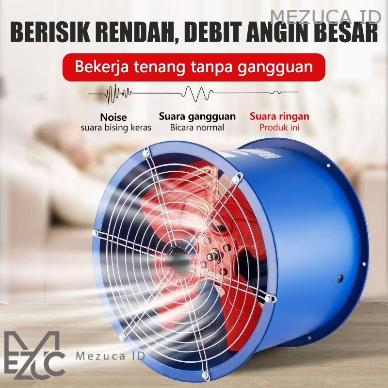 Kipas Drum Ultra Rendah Kebisingan Ventilasi Industri Blower Floor Fan Sedot Buang Udara Ruangan Pab