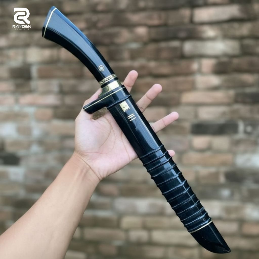 Knife Premium Elmax / N695 / Pisau Sultan Full Tanduk 25 30 cm     Berkualitas
