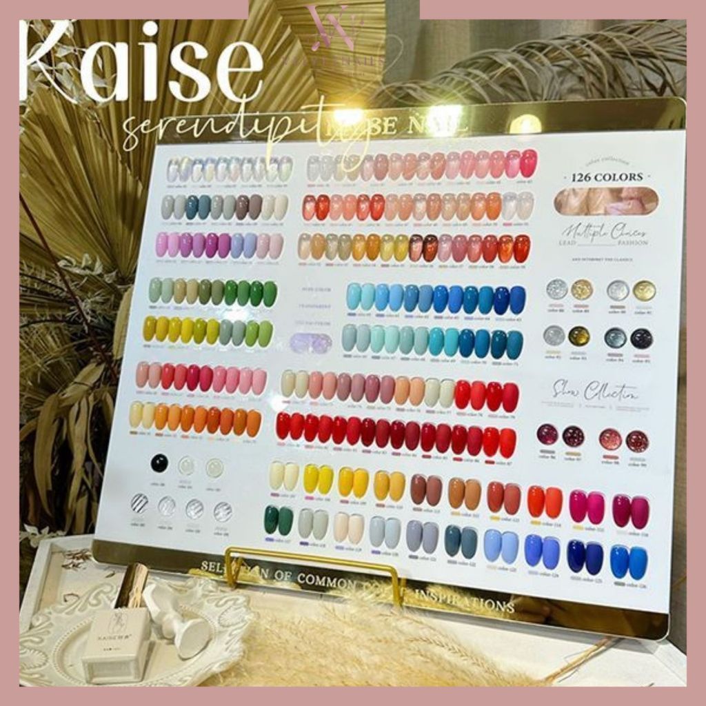 KAISE 126 COLORS NAIL GEL POLISH 1 SET KUTEK UV TRANSPARENT SOLID COLORS / KUTEK CAT KUKU 1 SET 100 