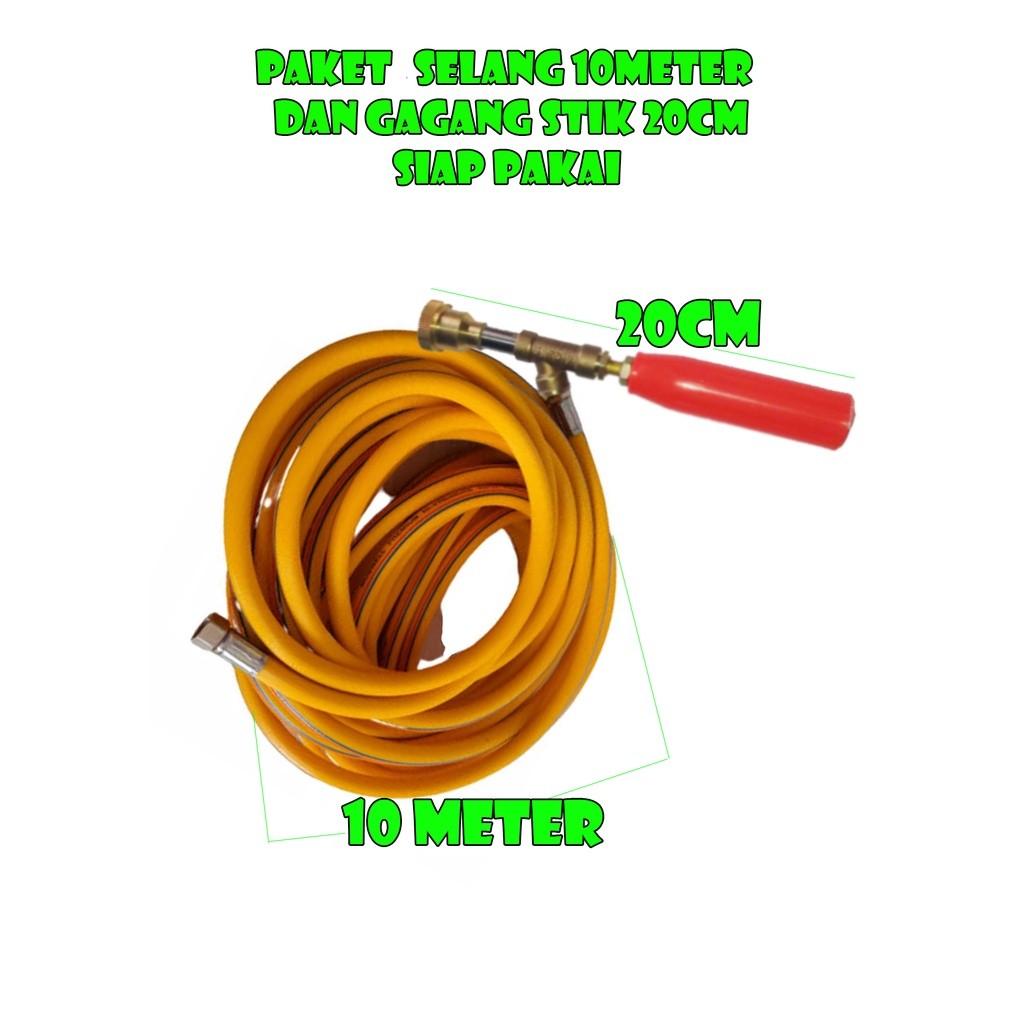 CVGiri YUKIDO selang paket 10mtr steam kompresor +stik steam 20CM cuci motor mobil