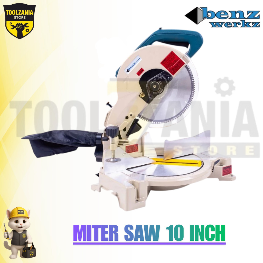Benz Werkz Mesin Potong Aluminium Kayu Sudut - Miter Saw 10" Armature BZ-8040 Mesin Potong Aluminium