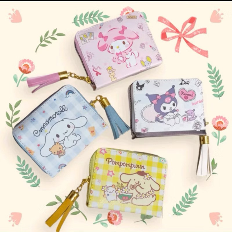 Dompet Resleting Kuromi Koin Dan Card Karakter