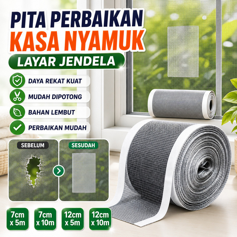 COD [TAMBAL KASA NYAMUK] Stiker Perbaikan Jaring Kasa | Stiker Tambal Kasa Nyamuk Jendela Perekat Ku