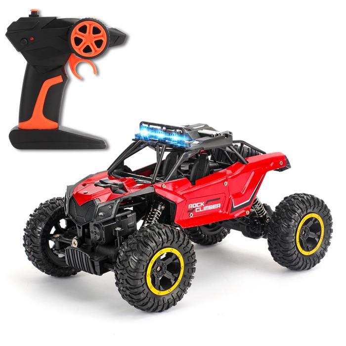 Mainan RC Truk Militer Besar 4WD – Bodi Besi, Ban Karet, Medan Berat, 2.4GHz, LED, Baterai Cas - MER