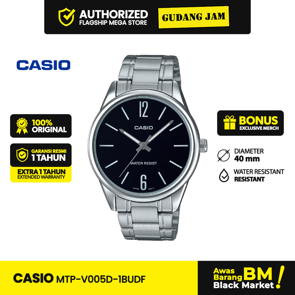 Jam Tangan Casio MTP-V005D-1BUDF MTP-V005D MTP-V005 MTPV005D MTP V005D*