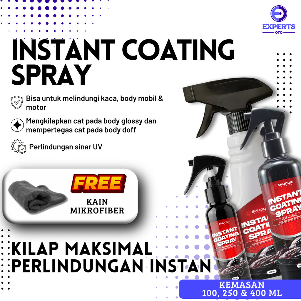 Pengkilap Body Mobil Motor Instant Coating Semi Coating Hydrophobic Glossy Doff -AEX