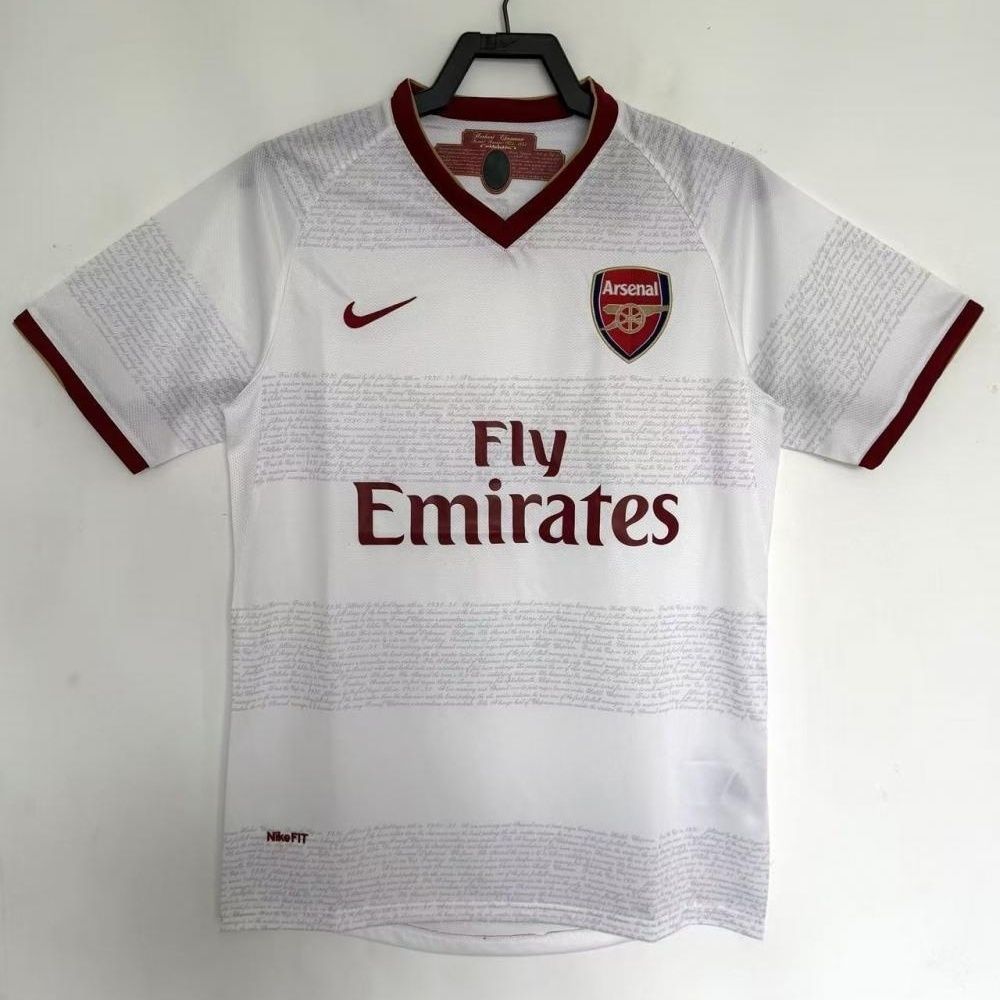 2007-08 Arsenal Away Retro Jersey Lengan Pendek
