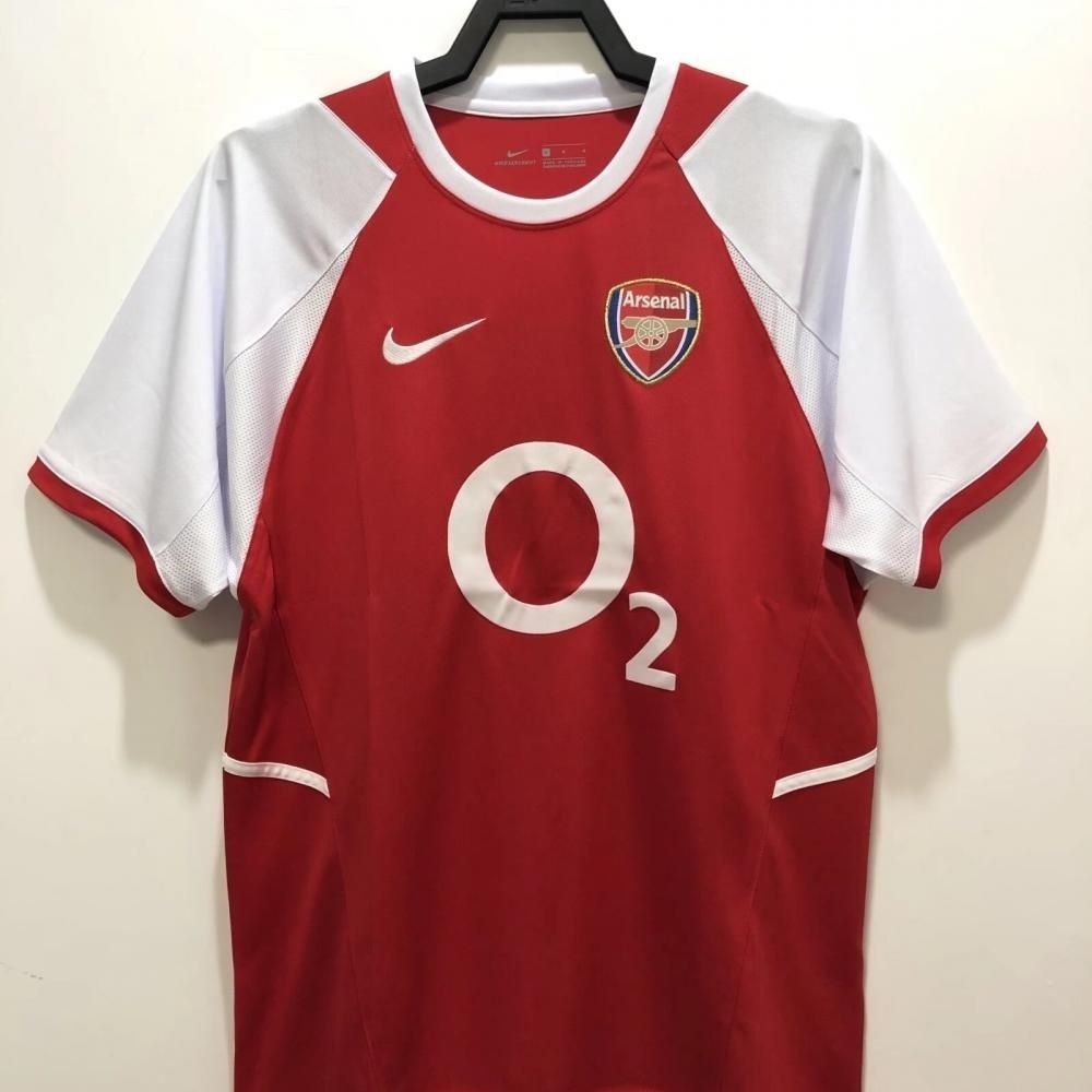 2002-04 Arsenal Home Retro Jersey Lengan Pendek