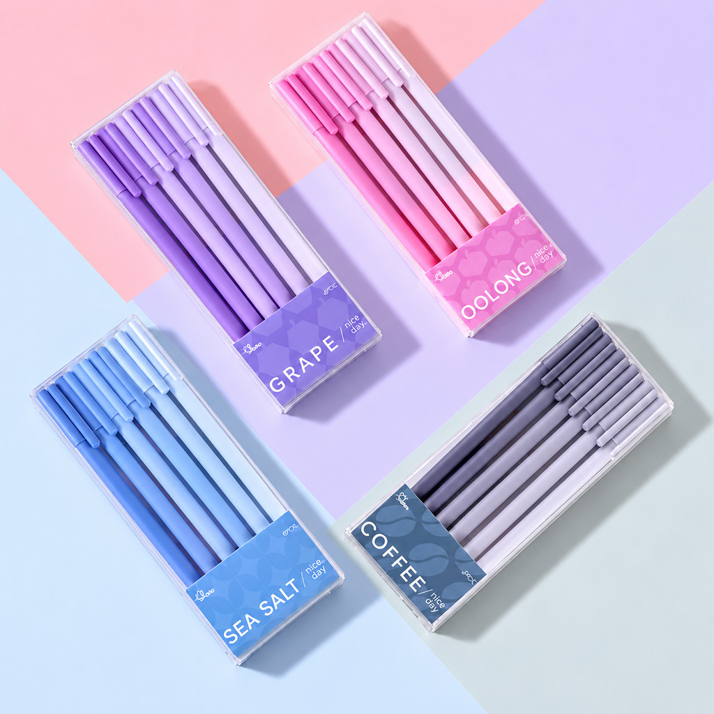 Pulpen Gel Lucu / Pulpen Gel Morandi Colour / Pulpen Gel Warna Pastel / Pulpen Gel Aesthetic / Pulpe