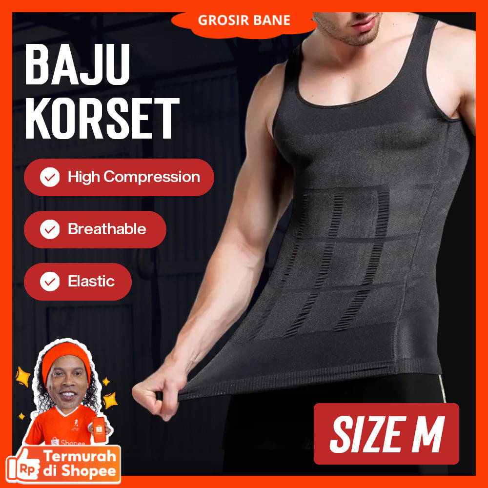 CXZD Baju Singlet T-Shirt Korset Pembentuk Tubuh Body Shaper - YB-76