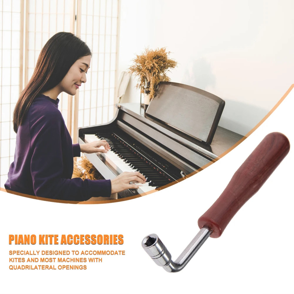 Kunci Pas Tuning Guzheng Piano L Shape Square Wrench Tuner Alat Stem Senar Musik Model L Gagang Kayu