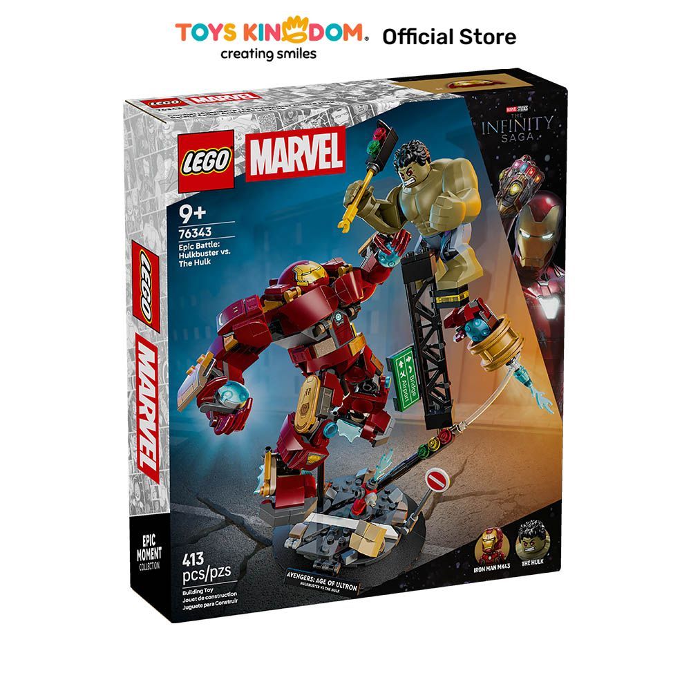 Toys Kingdom LEGO Marvel Epic Battle Hulkbuster Vs The Hulk Set 413 pcs 76343 - Mix Balok Susun Buil