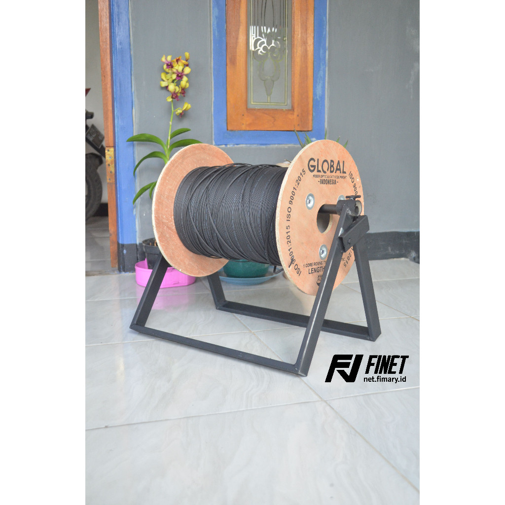 PROMOO Roll Kabel FO Alat Tarik Cable Fiber Optik Gulungan wifi dudukan lipat penggulung drop core h