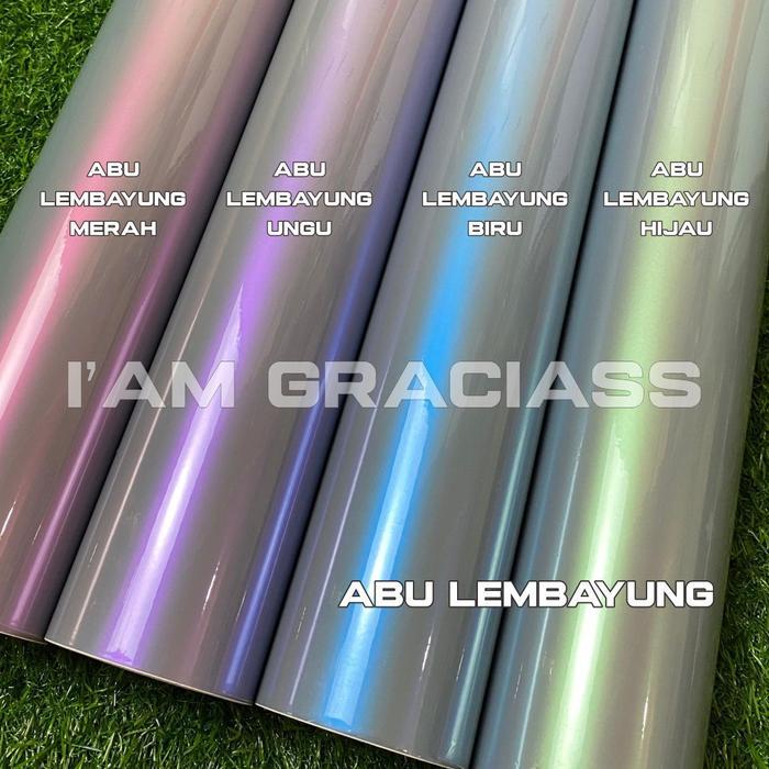 Dijual Stiker Scotlet premium Abu lembayung, Merah, Ungu, Biru, Hijau untuk motor lebar 50cm - Abu l