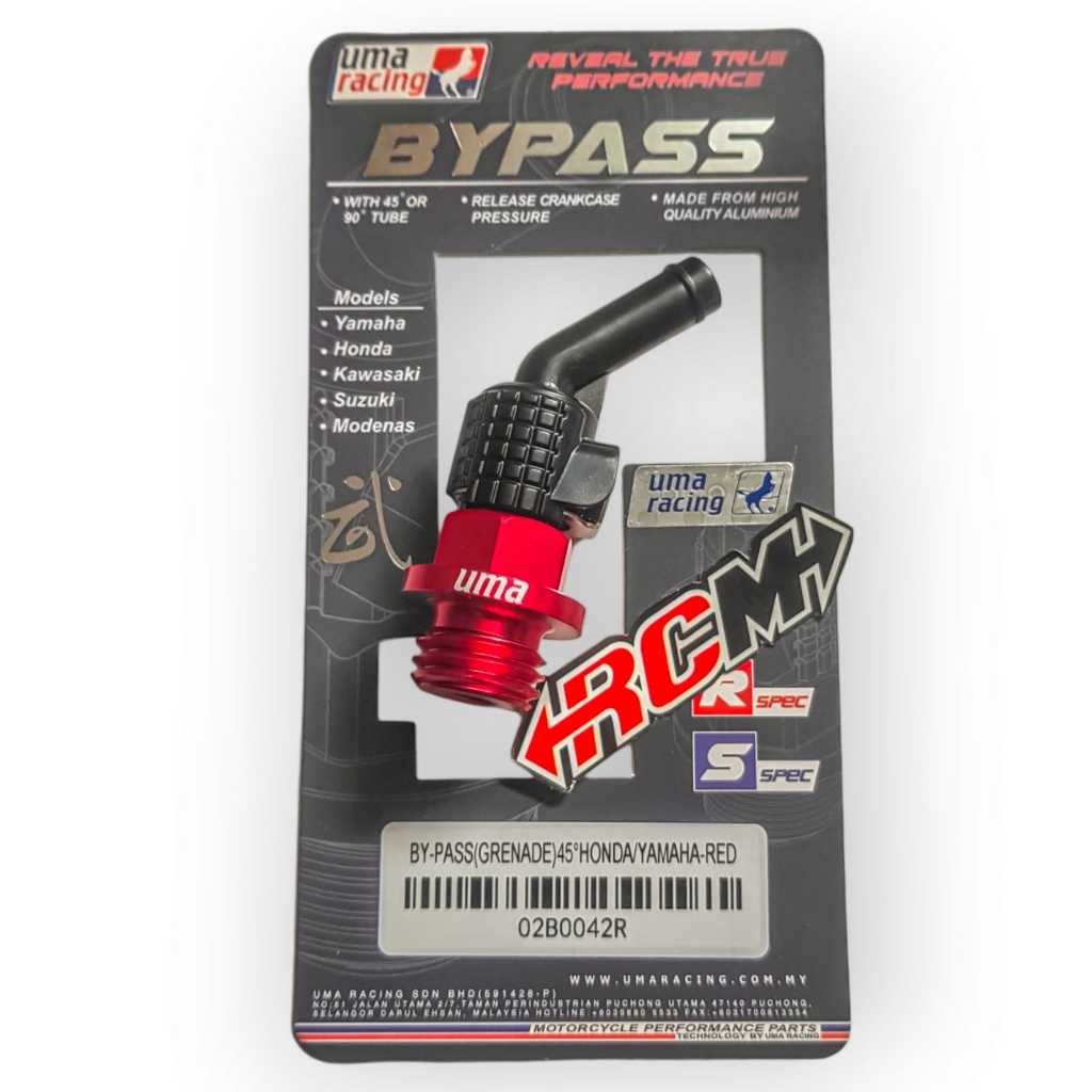 TUTUP OLI OLIE HAWA BYPASS BY PASS GRENADE TTP L GRANAT 90° 45° DERAJAT UNIVERSAL MOTOR SUZUKI HONDA