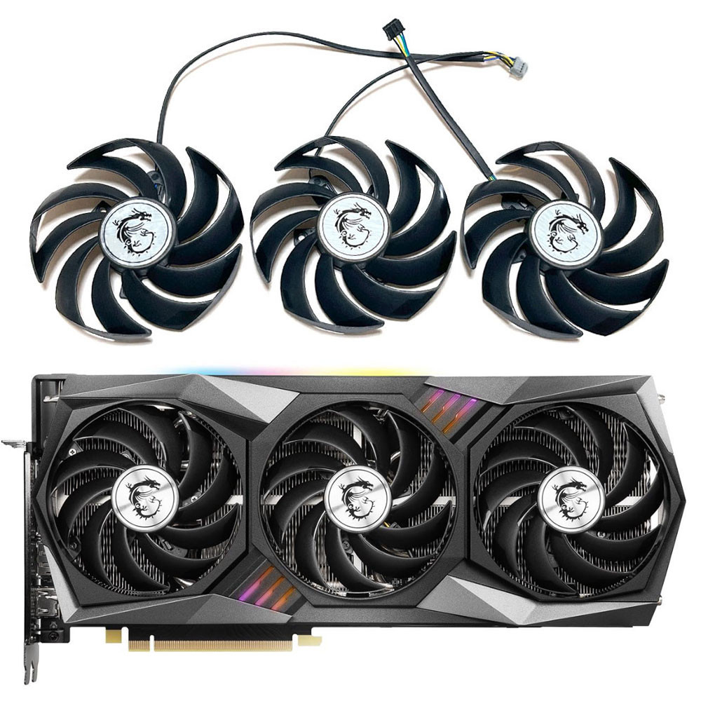 NEW MSI RTX 3060TI、3070 Gaming X Trio Cooling fan，For MSI RTX 3070TI、3080、3080TI、3090 Gaming X Trio 