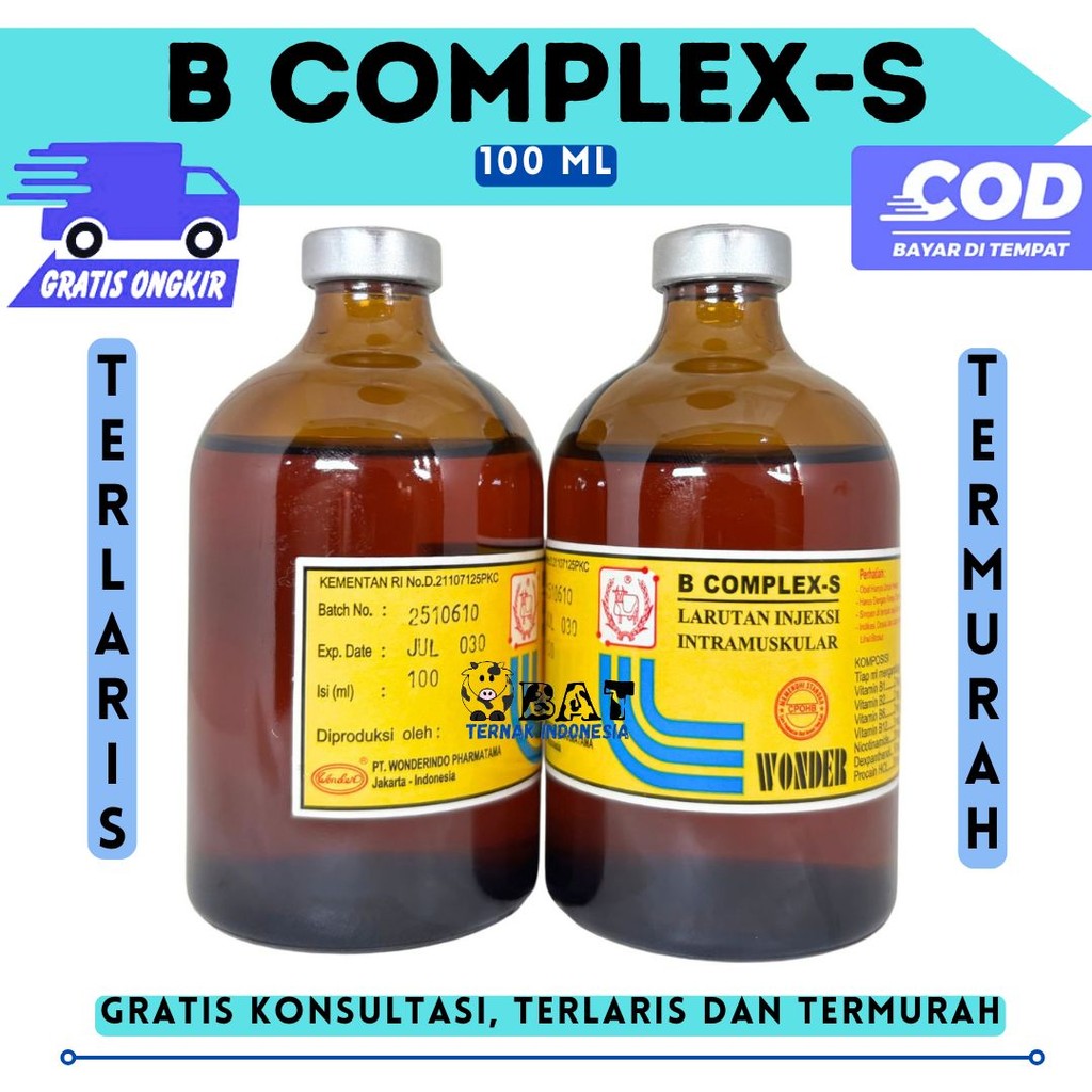 B COMPLEX S SUPER 100 ml - WONDER - Vitamin B Complex Super 100 ml - Vit B Komplek HewaN