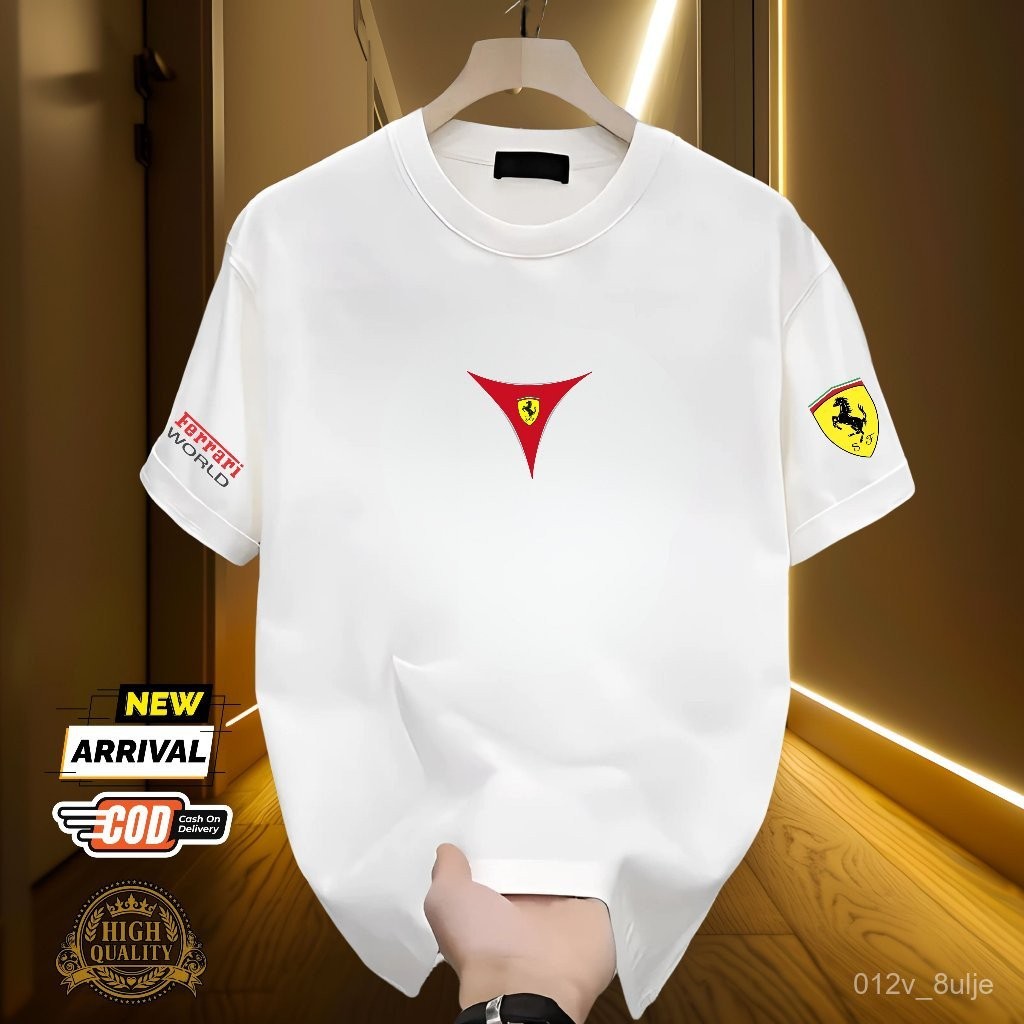 Baju  Motif Ferrari Kaos Pria import keren