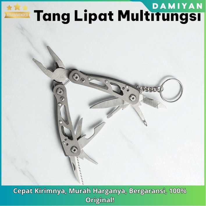 [DMY] Tang Lipat 12in1 - Multitools EDC Pliers Stainless - Alat Outdoor Serbaguna Portable