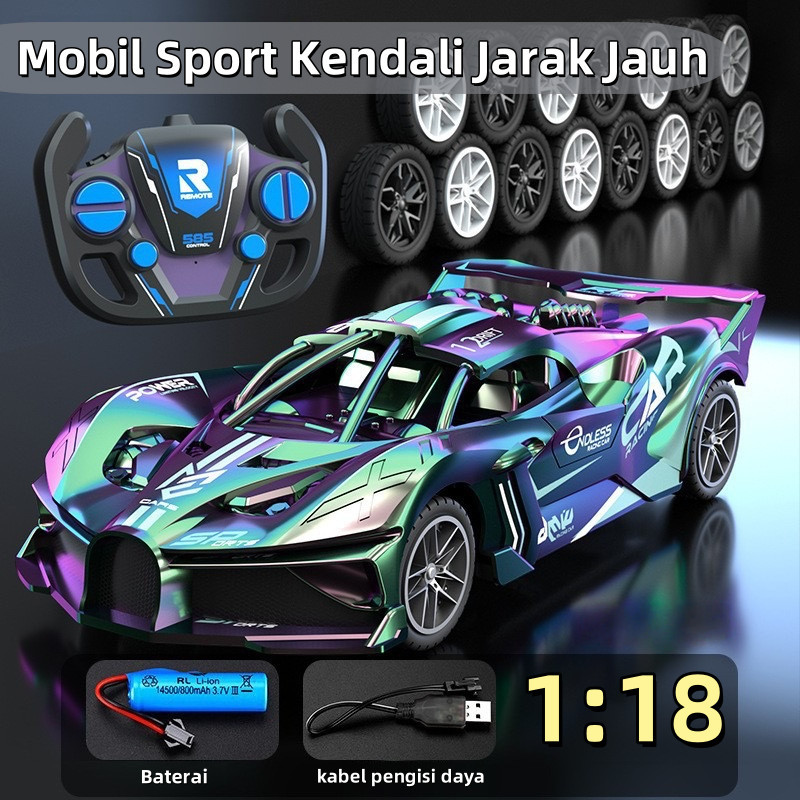 SAMULSHOP Mobil kendali jarak jauh USB/LED Mobil RC LED mobil sport kendali jarak jauh/mobil balap k