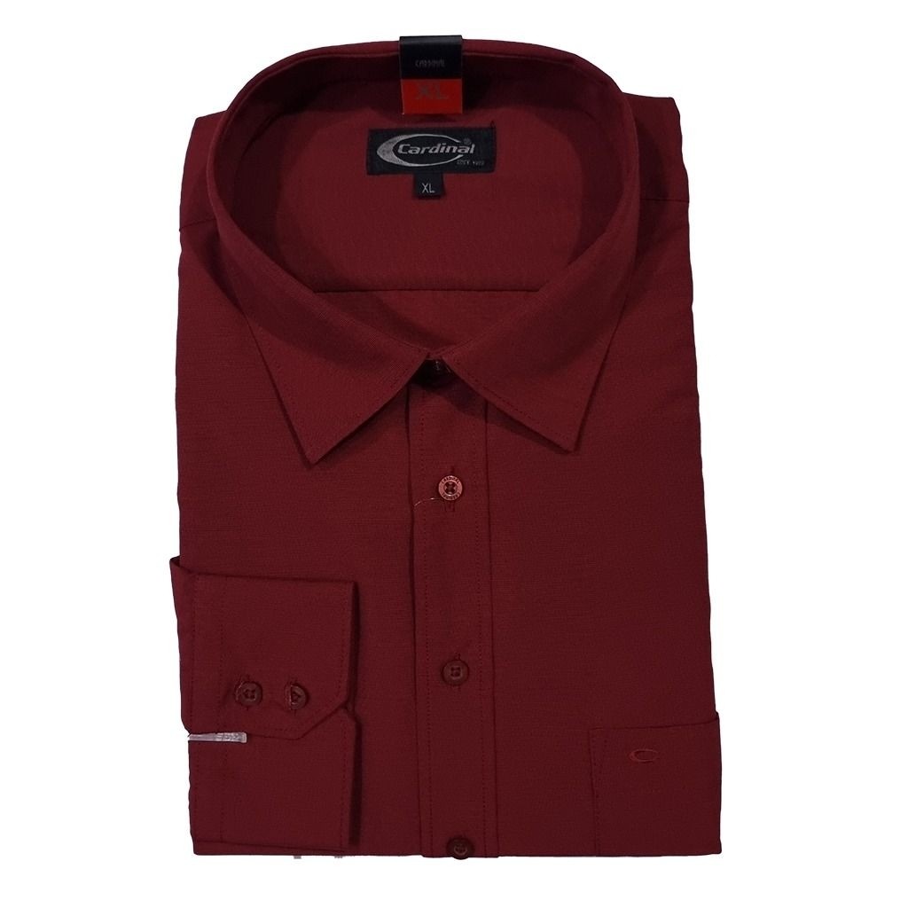 Kemeja slim fit Formal CARDINAL  Original lengang panjang merah, putih, hitam, abu,navy size S-M-L-X