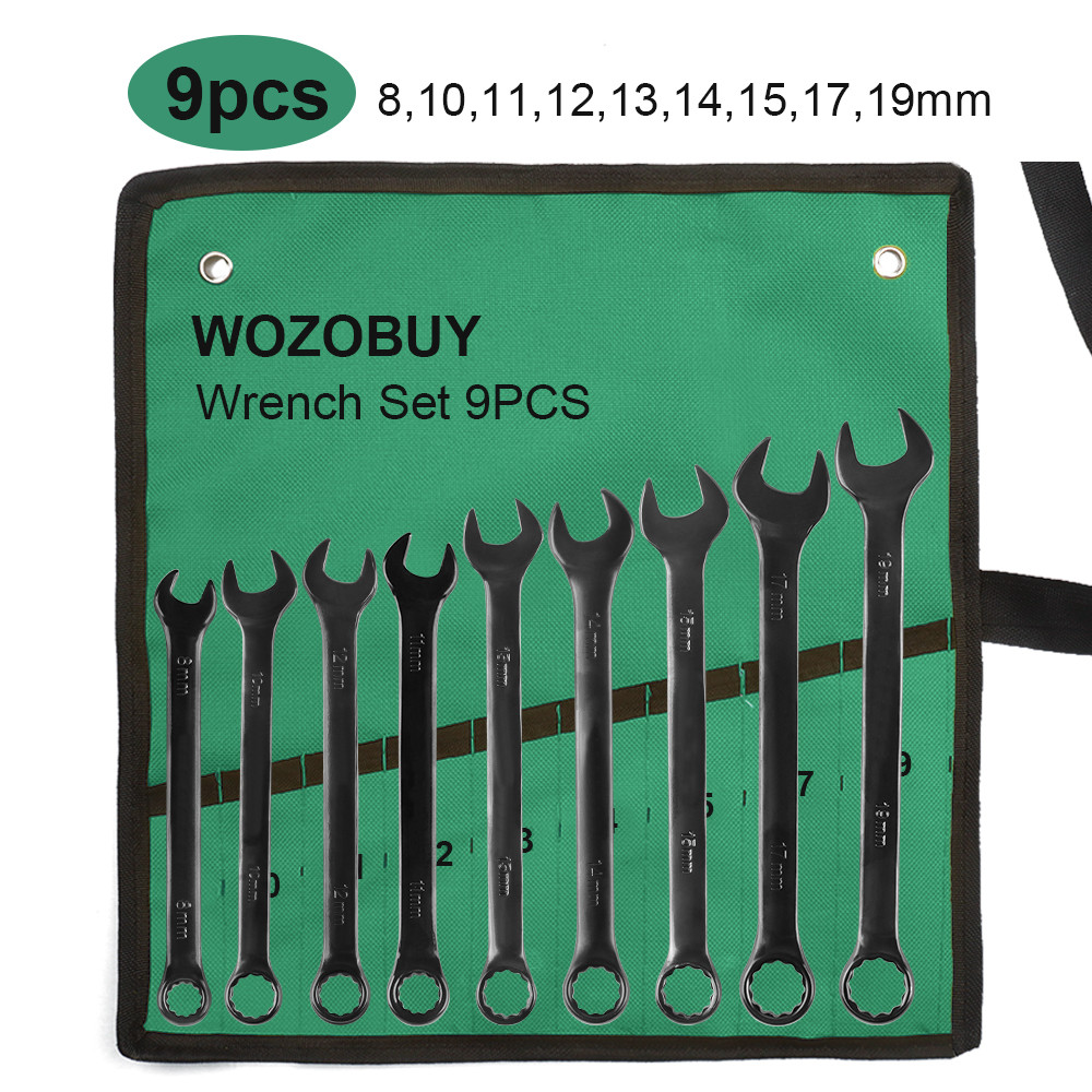 1set Black Open End Ratet Wren Dual-purpose Ratet Tool Universal Key Bicycle Car Repair Hand Tool Hi