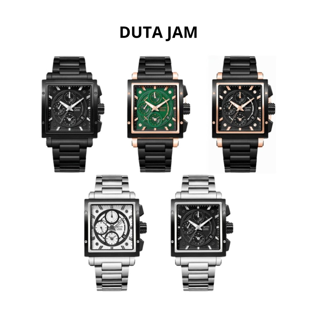 JAM TANGAN PRIA ALEXANDRE CHRISTIE AC 6182 AC6182 GCB STAINLESS STRAP