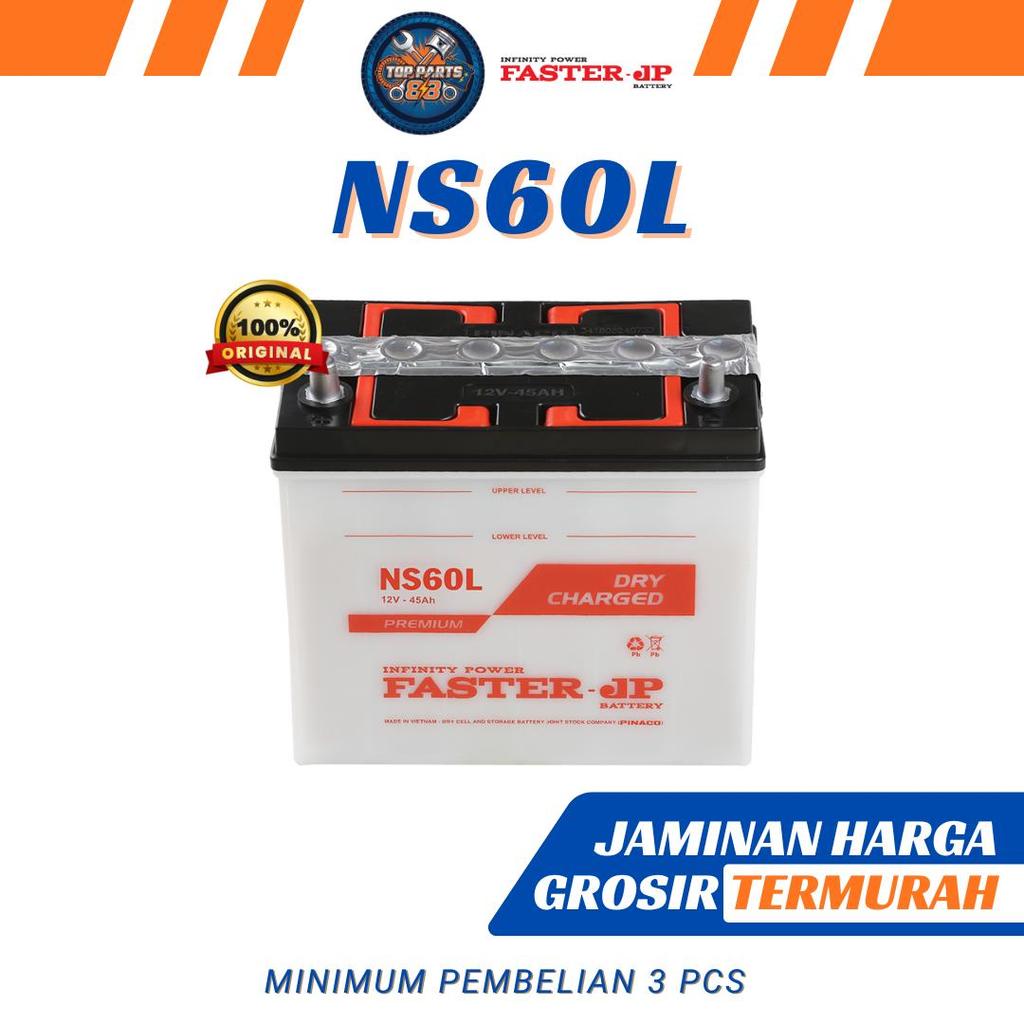 Faster JP Aki Mobil NS60L 12V 45Ah Aki Basah