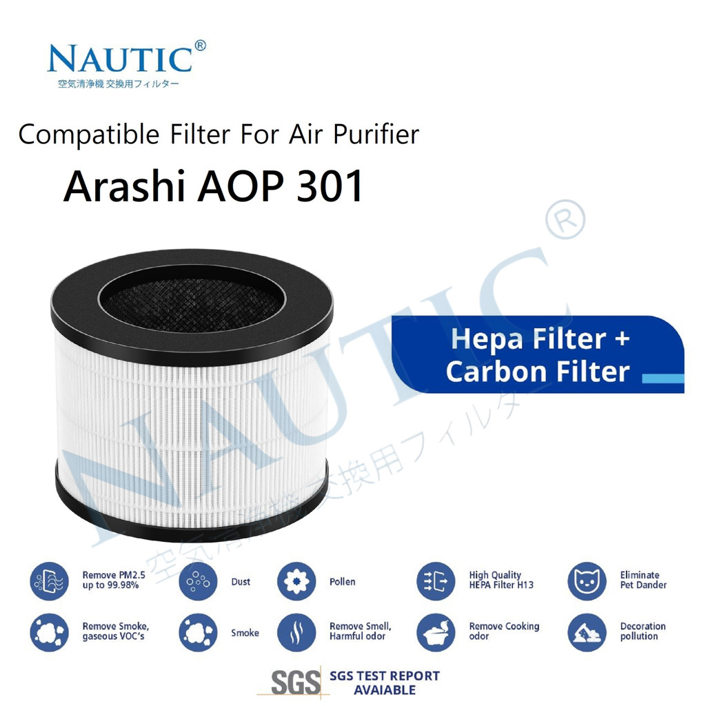 Filer Hepa Arashi AOP 301 Air Purifier Portable