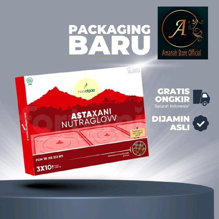 100% ASLI ASTAXANI NUTRAGLOW Suplemen Kecantikan Kapsul Nutrisi Untuk Kulit Sehat Dan Glowing Astaxa